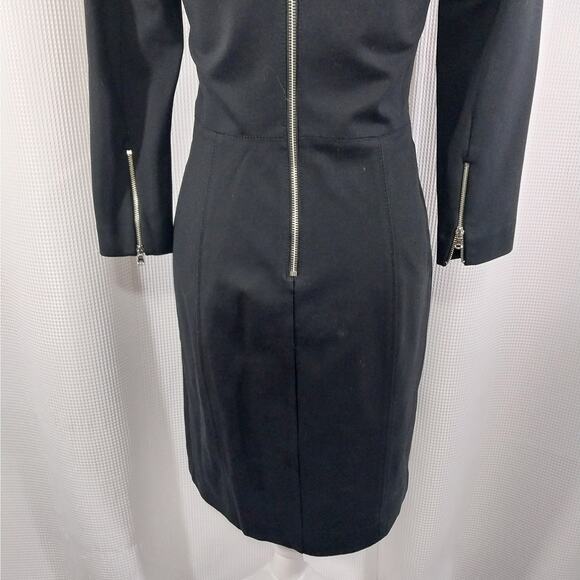 NWOT! J. CREW! LUXE BLACK HEAVIER WEIGHT STRETCH LONG SLEEVE SLEEK DRESS! SZ 2 - Picture 7 of 11